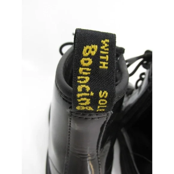 Dr. Martens 1460J Women's Zip Shiny Patent Leather Lace Up Boots Black 5L 36 EU - Picture 6 of 8